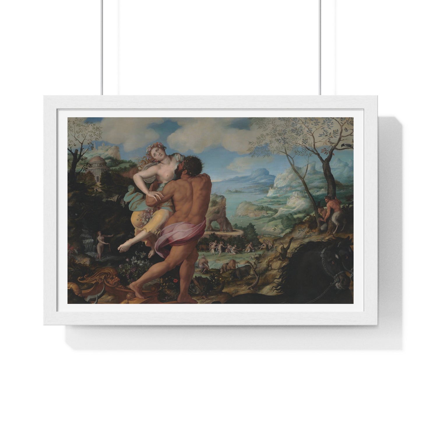 The Abduction of Proserpine (1570) by Alessandro Allori, from the Original, Framed Art Print