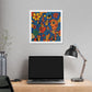 Love and Life Art in the Style of Joan Miro 'Designed by AI' Canvas Art Print