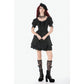 Dark in Love Gothic Lace Square-Neck Puff-Sleeve Dress