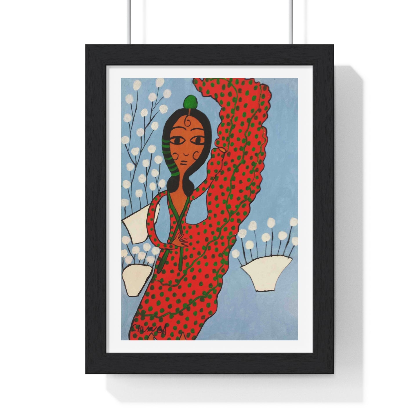 Flamenco Dancer Cartoon Art,  from the Original, Framed Print