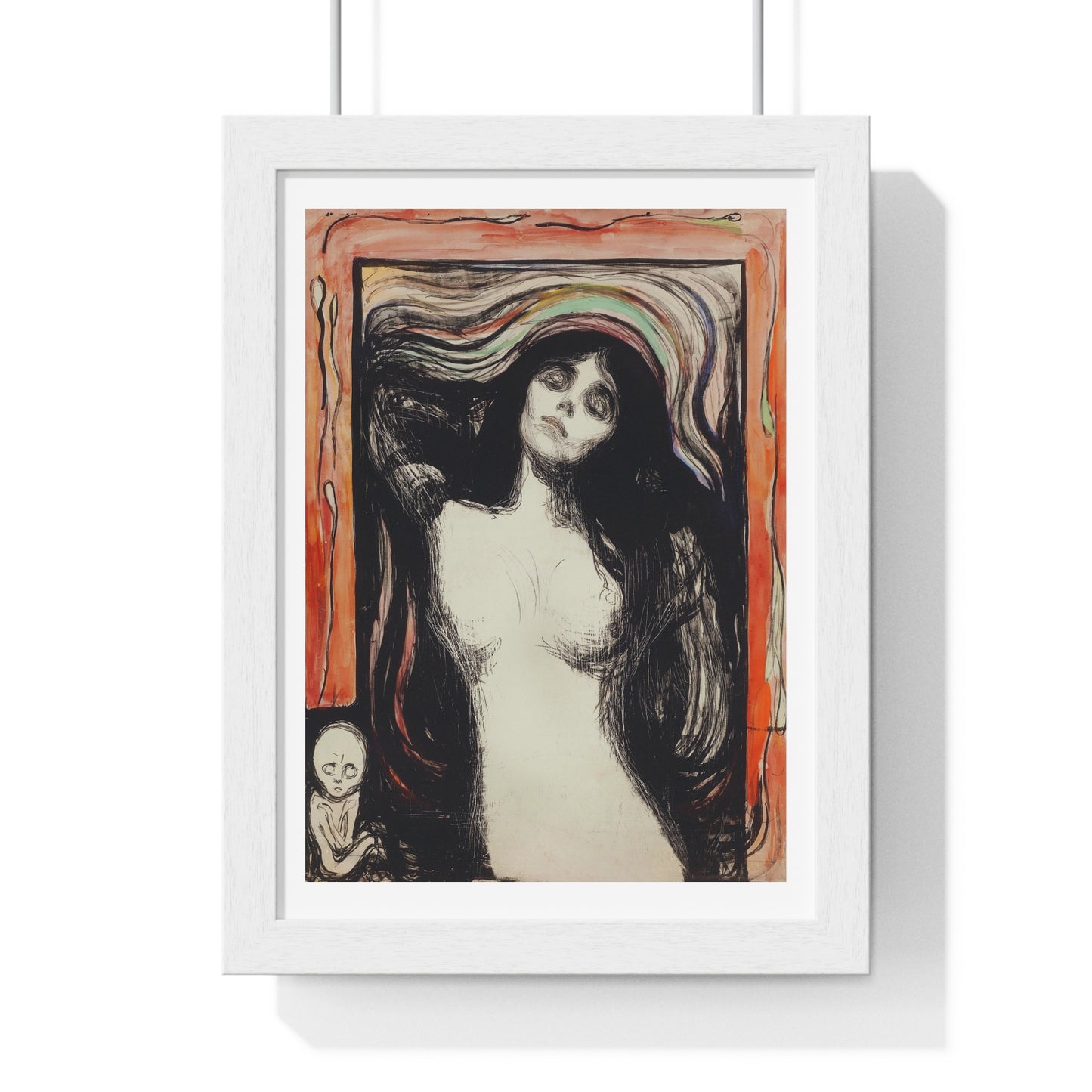 Madonna (1895) by Edvard Munch, from the Original, Framed Art Print