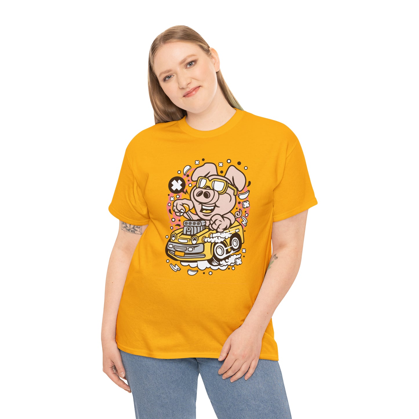 Oink Hot Rod Cartoon T-Shirt