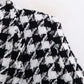 Houndstooth Women's Classic Plaid Jacket