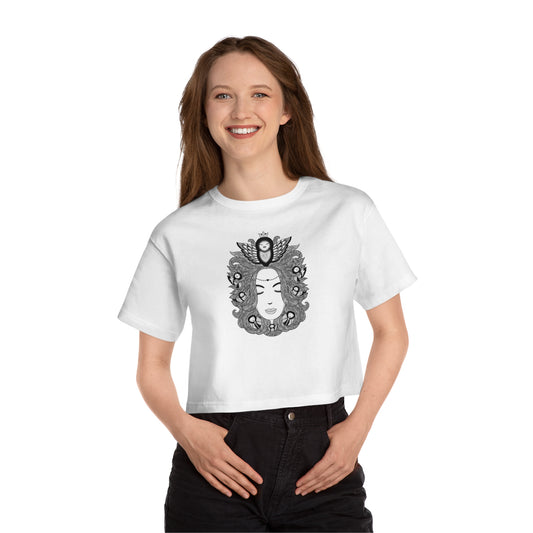 Psychedelic Art Women's Heritage Cropped T-Shirt