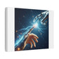 Robot and Human in Michelangelo's 'Creation of Adam' III, Art Print 'Designed by AI' on Canvas
