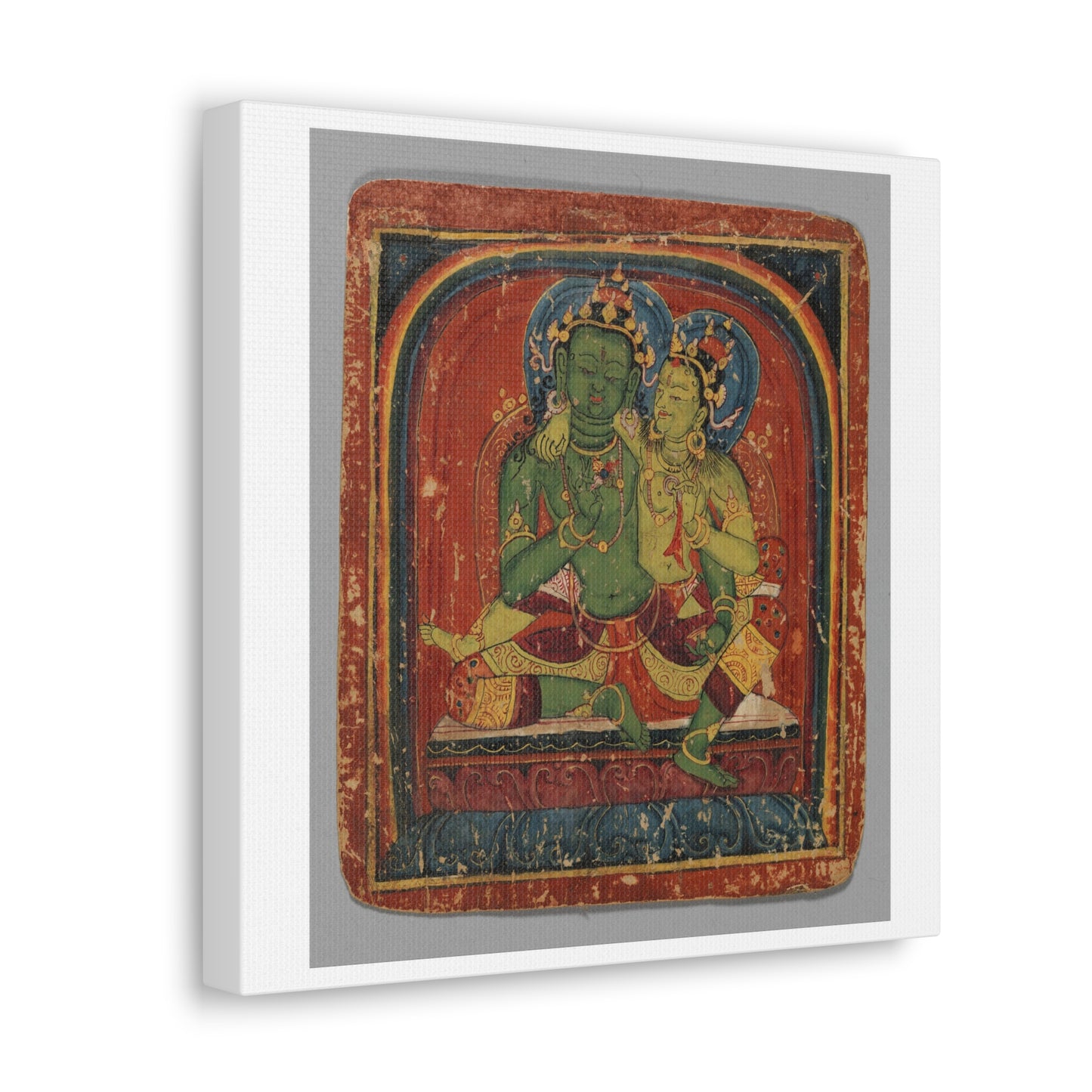 Initiation Card 'Tsakali' Vajrapani (circa 1420), Tibet, Art Print from the Original on Canvas