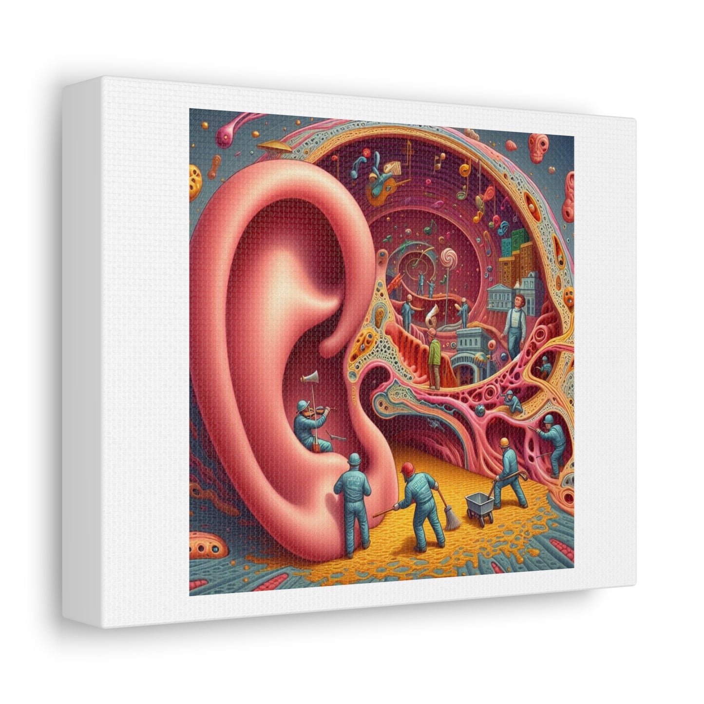 The Divinity of Sound and Perception in Music 'Designed by AI' Art Print on Canvas