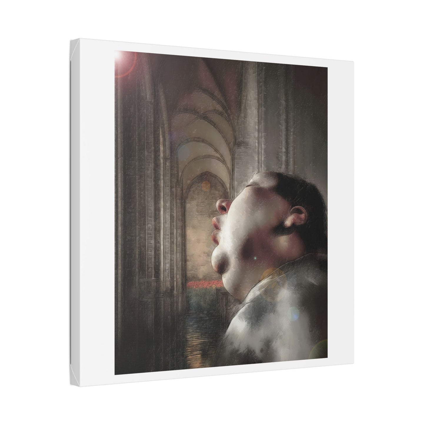 Dead to the World, Surrealist Art 'Designed by AI' Canvas Art Print