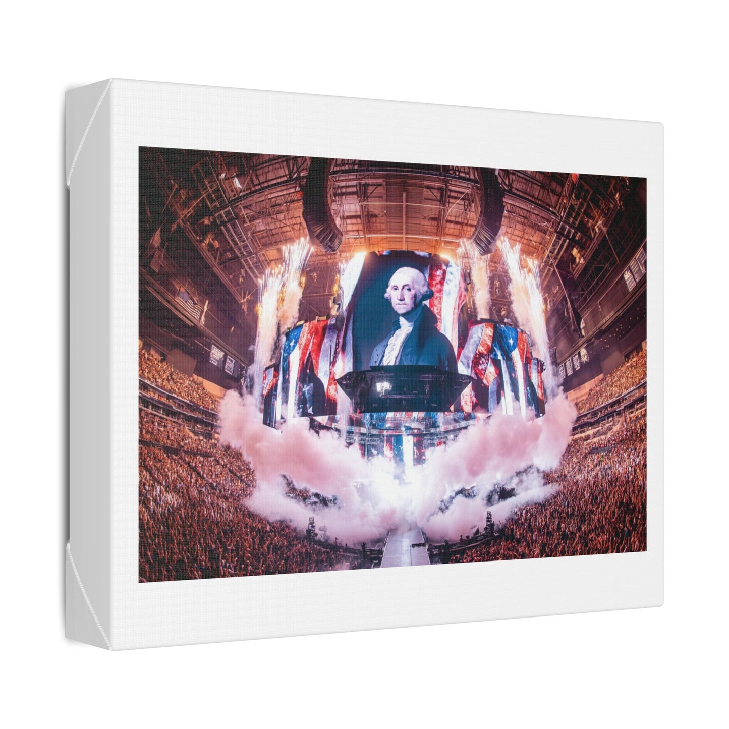George Washington Remixed for the 21st Century 'Designed by AI' Canvas Art Print