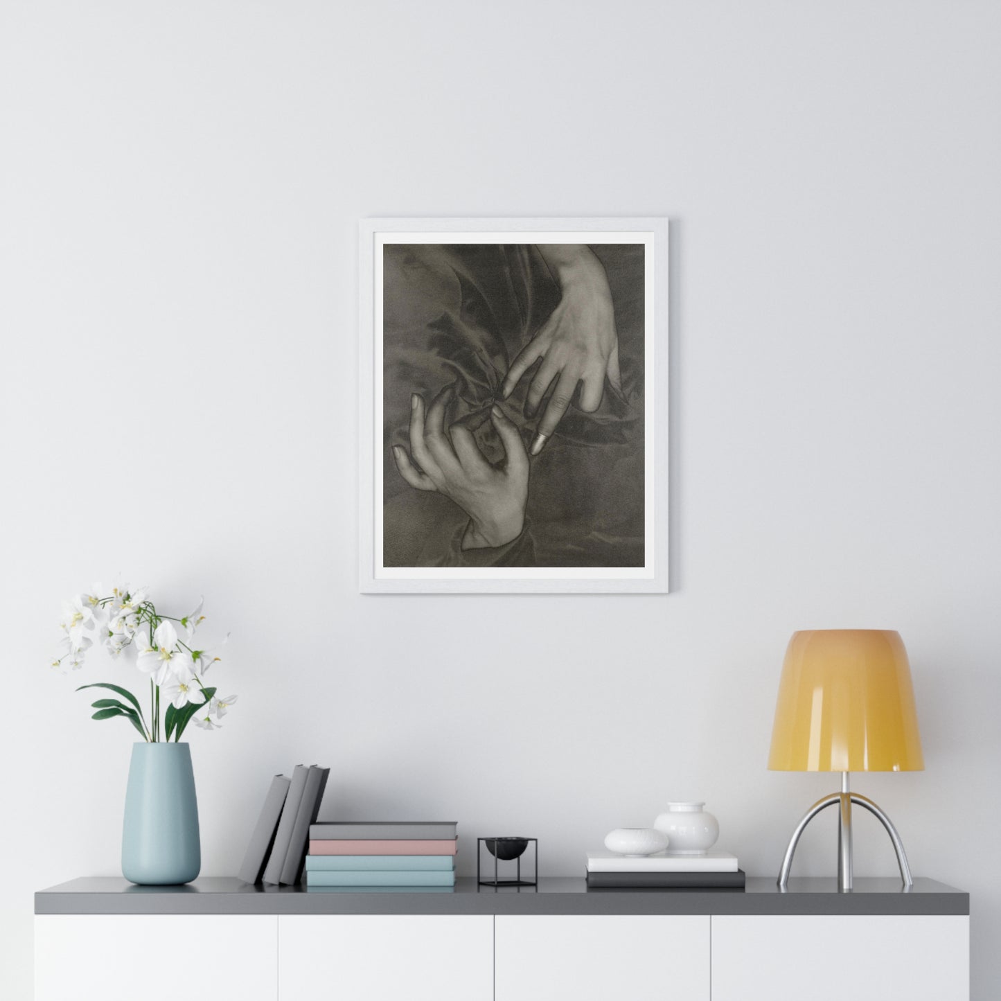 Georgia O’Keeffe Hands and Thimble (1919) by Alfred Stieglitz from the Original, Framed Art Print