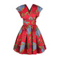 African Print Halter Dress, Pleated Skirt