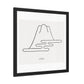 Aoki, Japanese Mountain Illustration (1884) from the Original, Wooden Framed Print