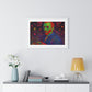 Vincent van Gogh Self Portrait Remixed, Psychedelic Art 'Designed by AI' Framed Print