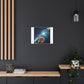 Robot and Human in Michelangelo's 'Creation of Adam' III, Art Print 'Designed by AI' on Canvas