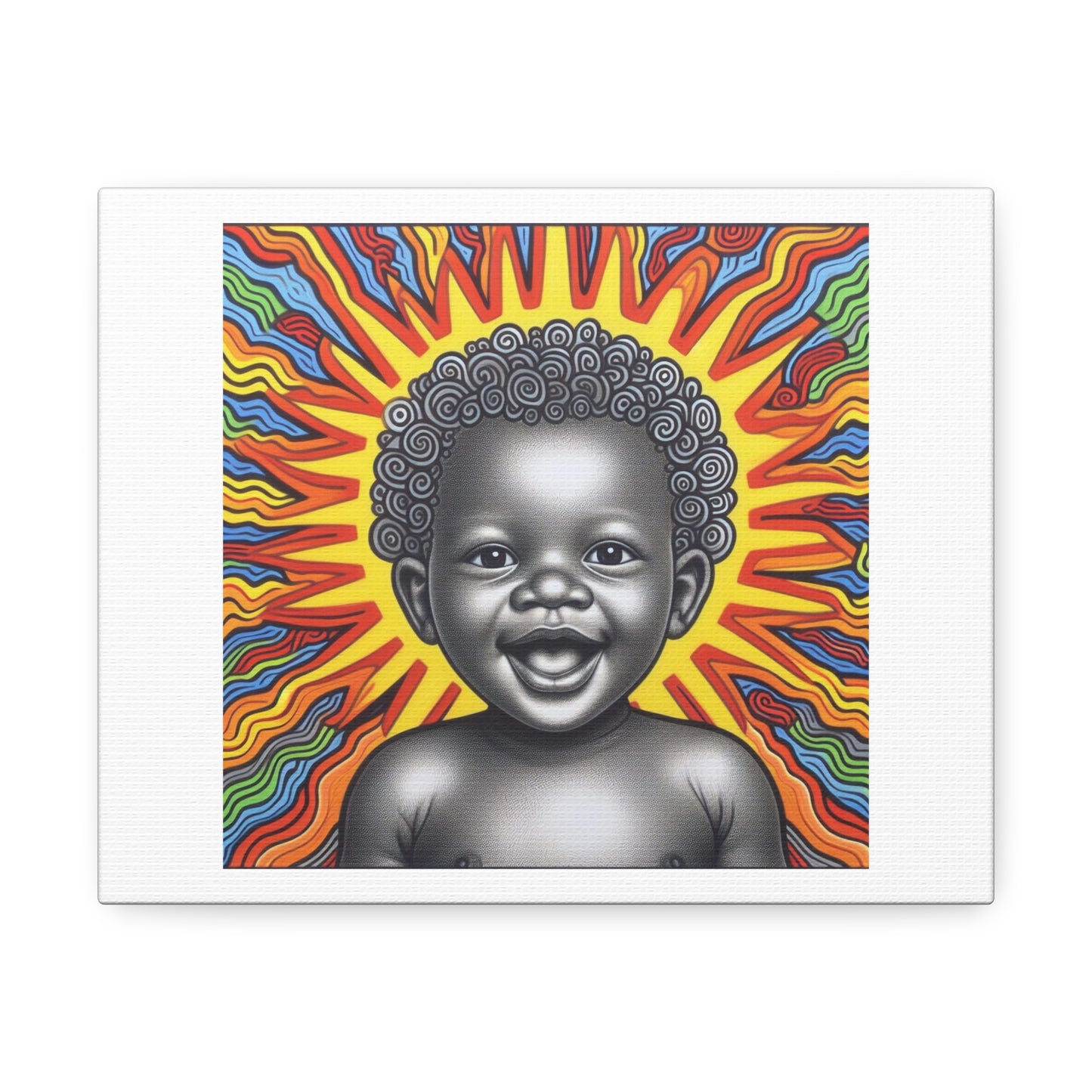 Radiant Baby Art Print 'Designed by AI' on Satin Canvas