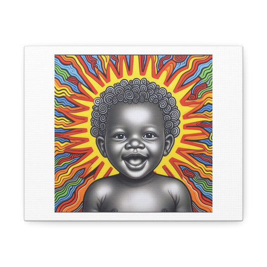 Radiant Baby Art Print 'Designed by AI' on Satin Canvas