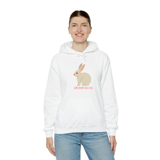 Un lapin vous aime ! Sweat à capuche unisexe Heavy Blend™ Joyeuses Pâques cadeau