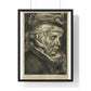 Head of an Old Woman (So-Called Portrait of Visscher's Mother) by Cornelis Visscher, from the Original, Framed Print