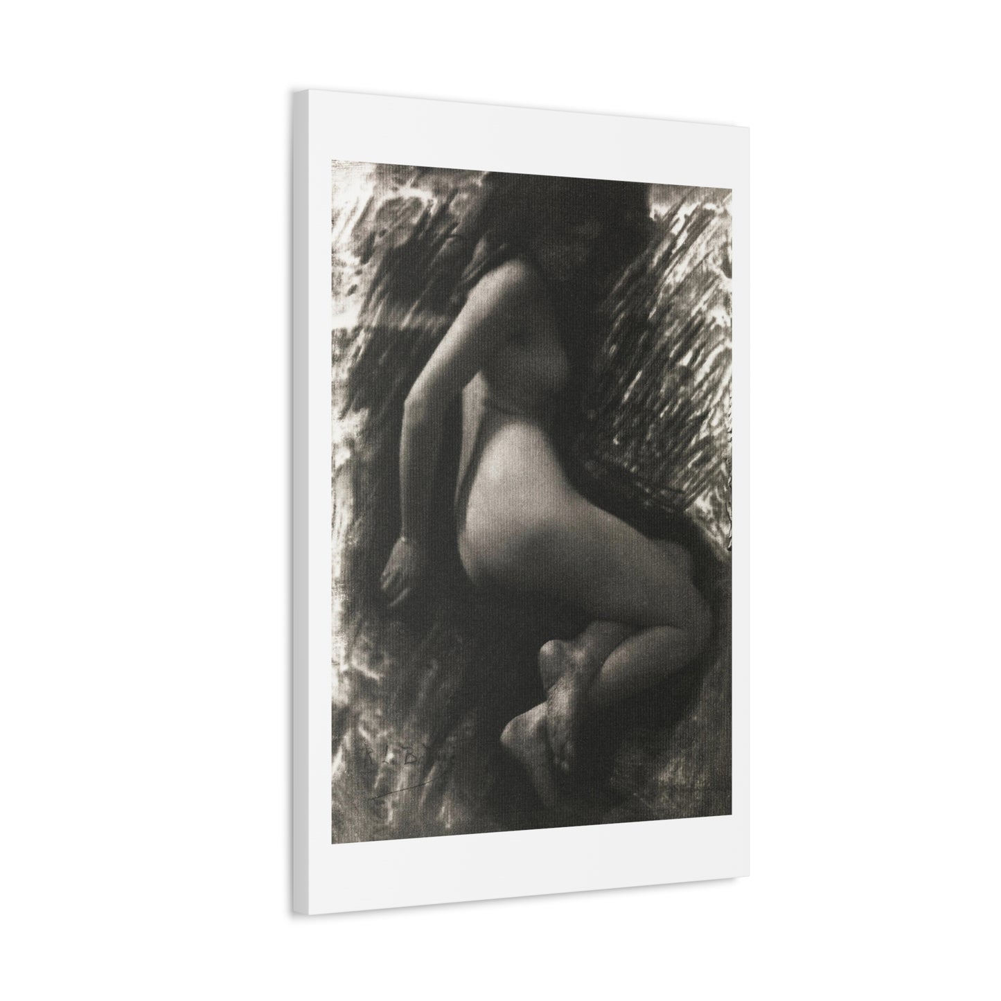 Nude Photography 'Académie' (1902) by René Le Bègue, from the Original, Art Print on Canvas