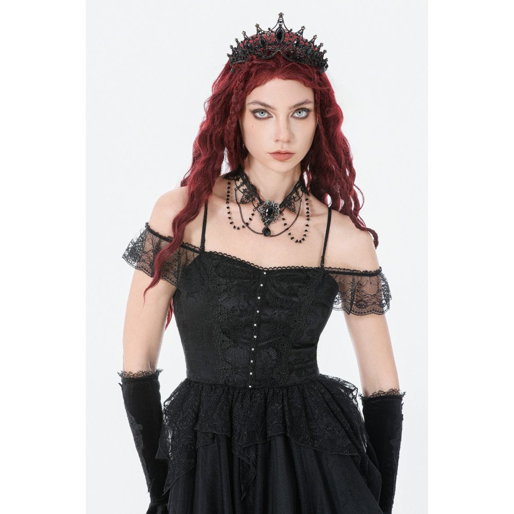 Dark In Love Adelina Vintage Lace-Layered Choker