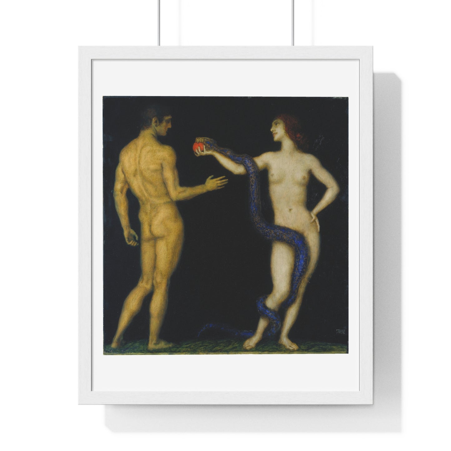 Adam and Eve (circa 1920) by Franz von Stuck, from the Original, Framed Art Print
