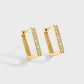 French Twisted Cube Minimalist Elegant Earrings