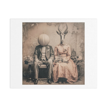 The Cantaloupe and the Antelope, Portrait Art 'Designed by AI', Print on Canvas