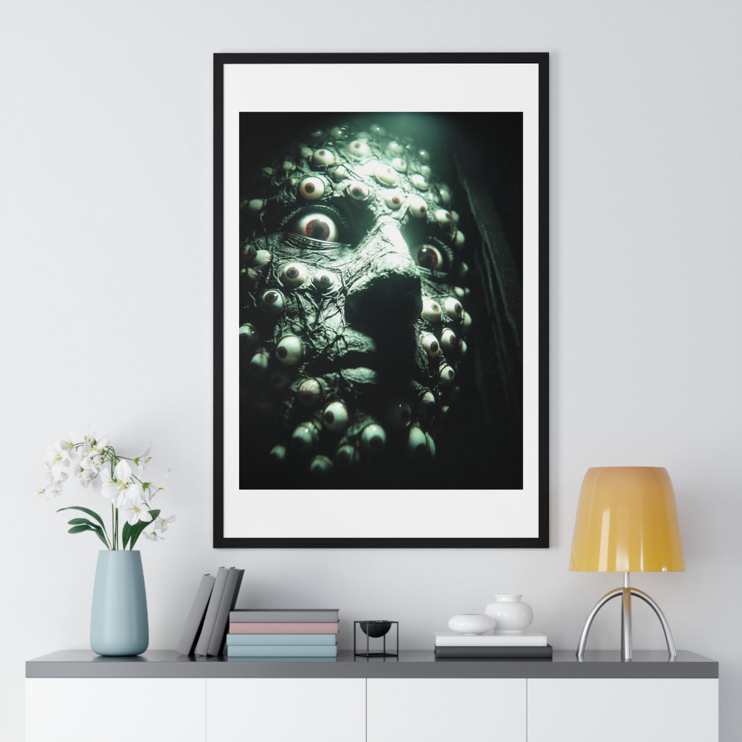 Reality is in the Eye of the Beholder, Photorealistic Art 'Designed by AI' Framed Print