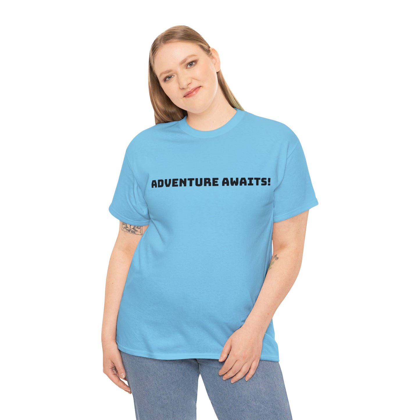 Adventure Awaits! Cotton T-Shirt Unisex Inspirational Women's Men's