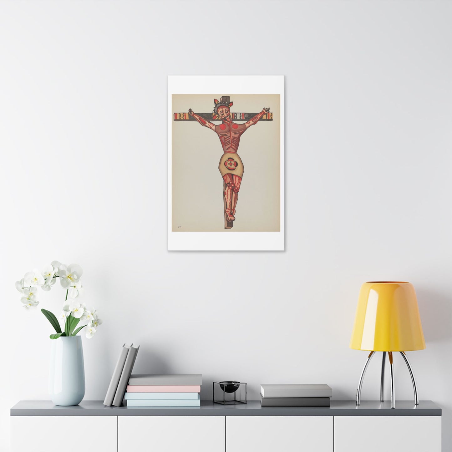 Plate 27 Christ Crucified from Portfolio Spanish Colonial Designs of New Mexico, from the Original, Canvas Art Print