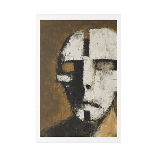 Brutalist Portrait Art II 'Designed by AI' Canvas Art Print