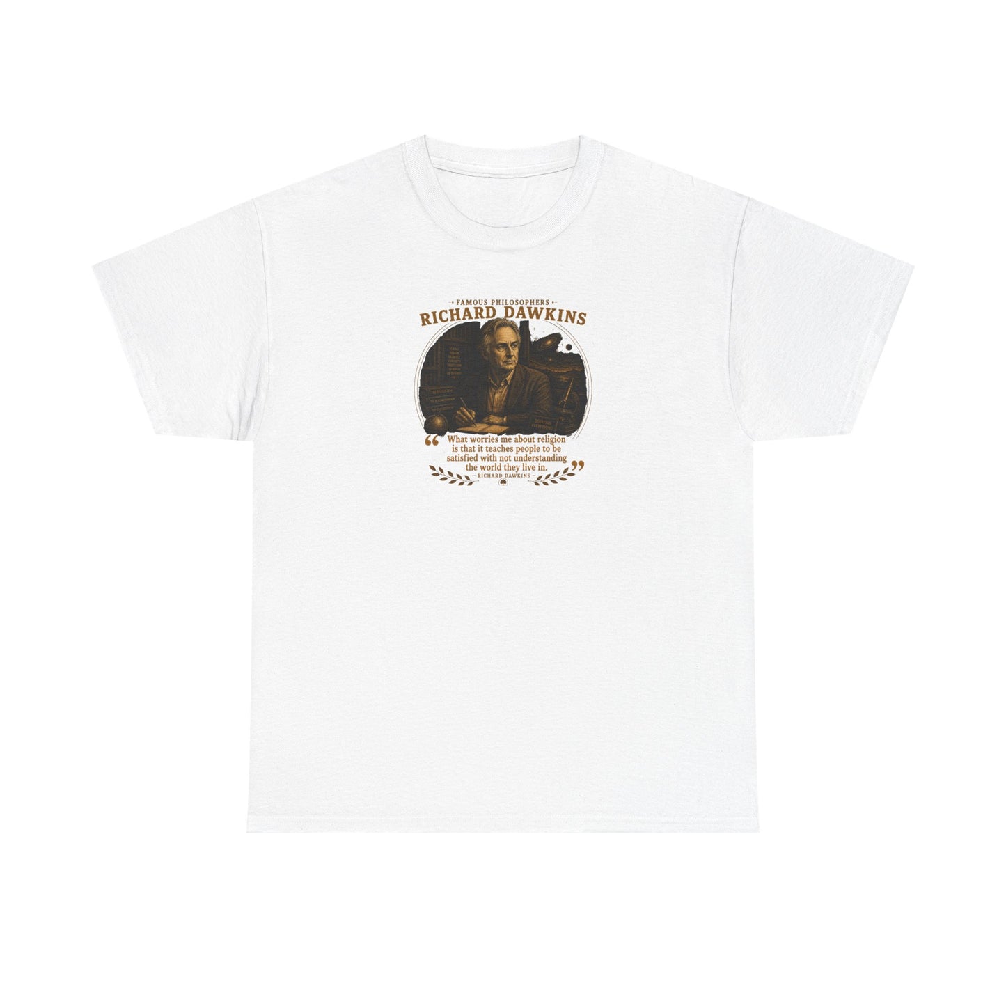 Richard Dawkins on the 'God Delusion', Philosophy Tribute T-Shirt
