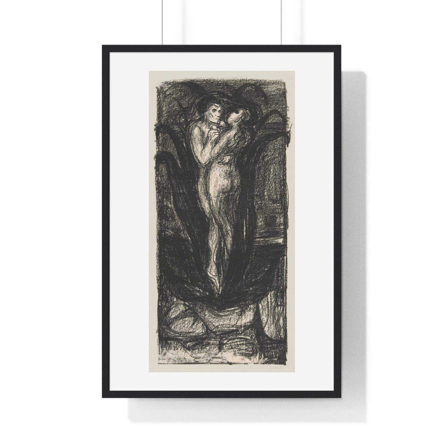 The Flower of Love 'Die Blume der Liebe' (1896) by Edvard Munch, from the Original, Framed Art Print