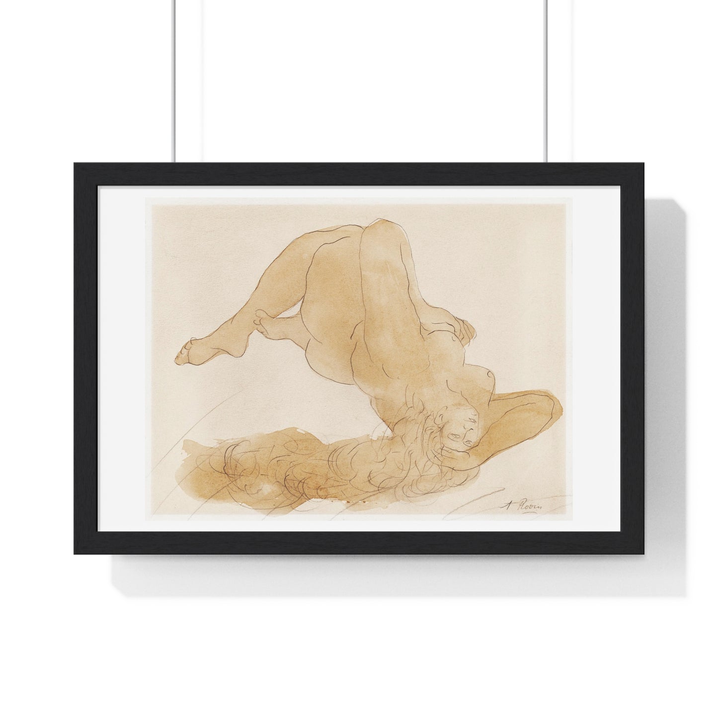 Nude by Unknown, Forgery of Auguste Rodin (1840–1917), from the Original, Framed Art Print