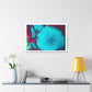 Turquoise Pattern Abstract Art Print on Satin Canvas