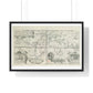 Francis Drake's World Voyage, Tudor Antique Map (circa 1581) from the Original, Framed Print