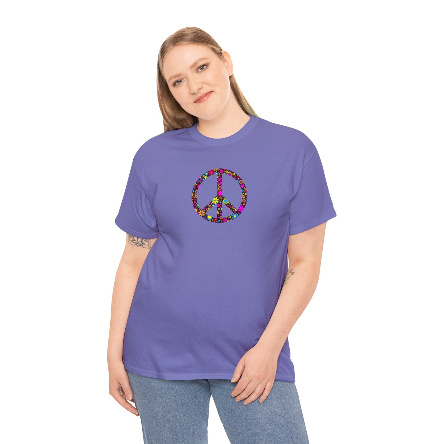 Love and Peace Design Psychedelic T-Shirt