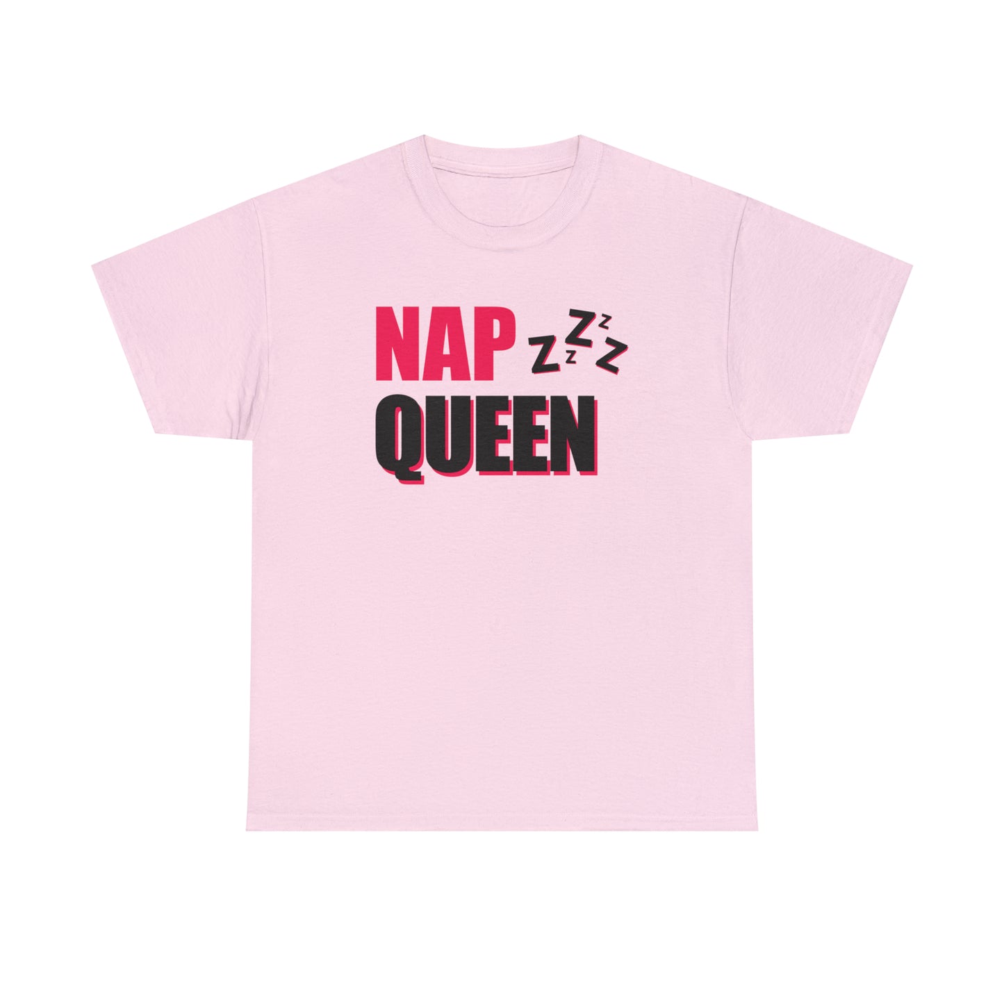 Nap Queen ヘビーコットン Tシャツ ユニセックス ワールドワイドサイズ 昼寝、睡眠、怠惰、休息