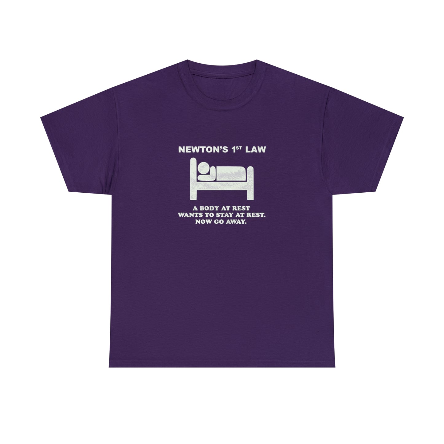 Isaac Newton's First Law of Motion Funny T-Shirt