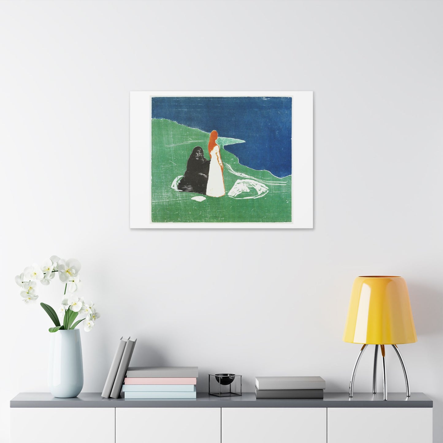 Two Women on the Shore (1898) by Edvard Munch, from the Original, Canvas Art Print