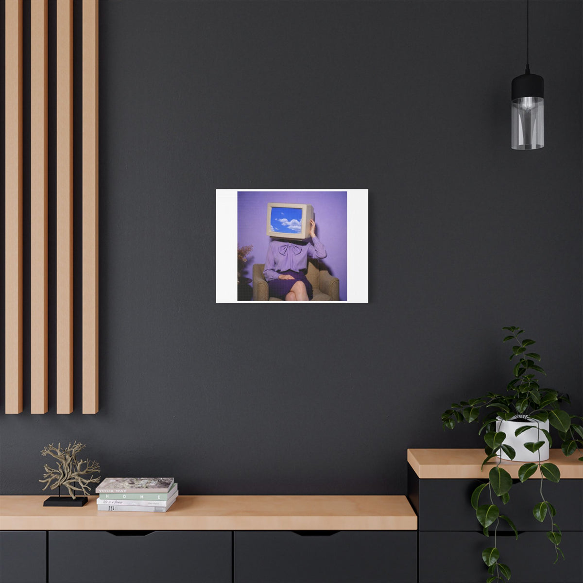 Twisted Portrait II, Abstract Art Print on Canvas