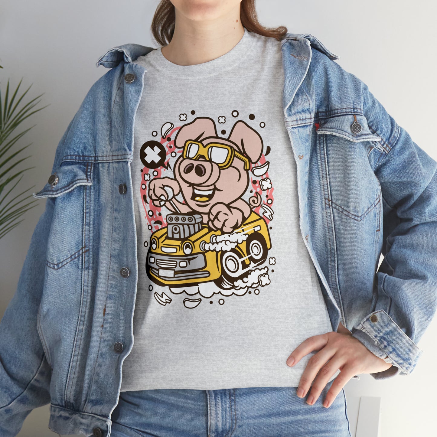 Oink Hot Rod Cartoon T-Shirt