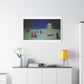 What's That Coming Over the Hill? 19th Century Pastel Art 'Designed by AI' Print on Canvas