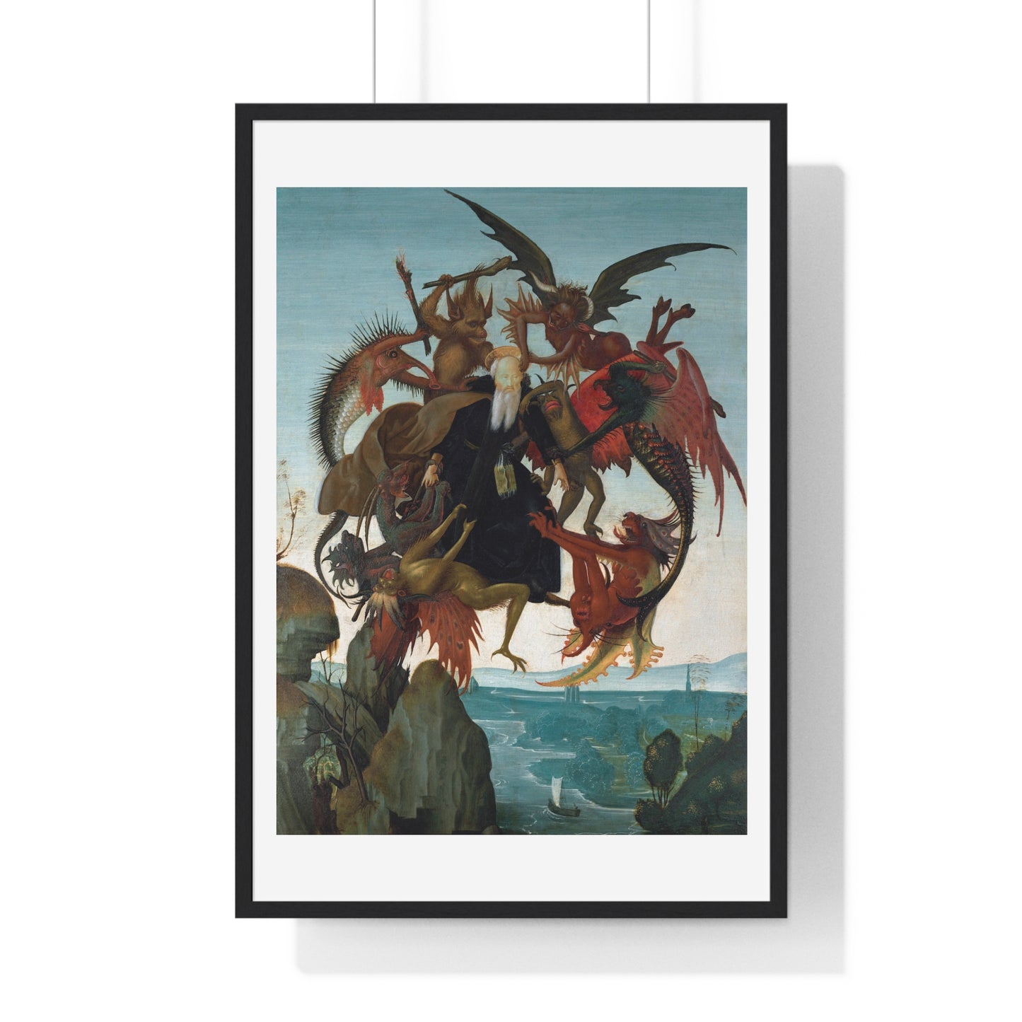 The Torment of Saint Anthony (1487) by Michelangelo Buonarroti, from the Original, Framed Art Print