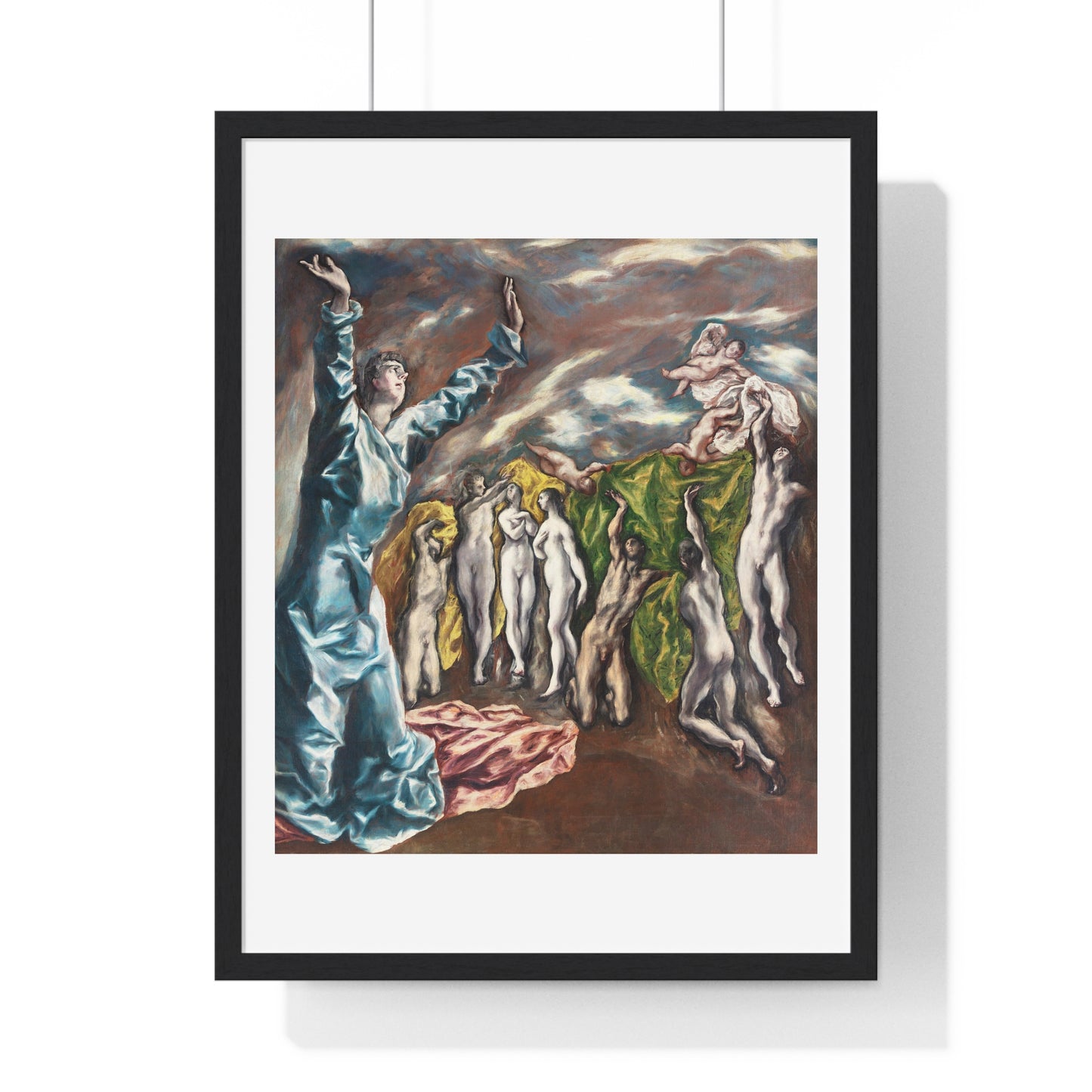 The Vision of Saint John (1608–1614) by El Greco (Domenikos Theotokopoulos) from the Original, Framed Art Print