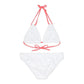 'Not a Dude' Women's Printed White Strappy Bikini Set