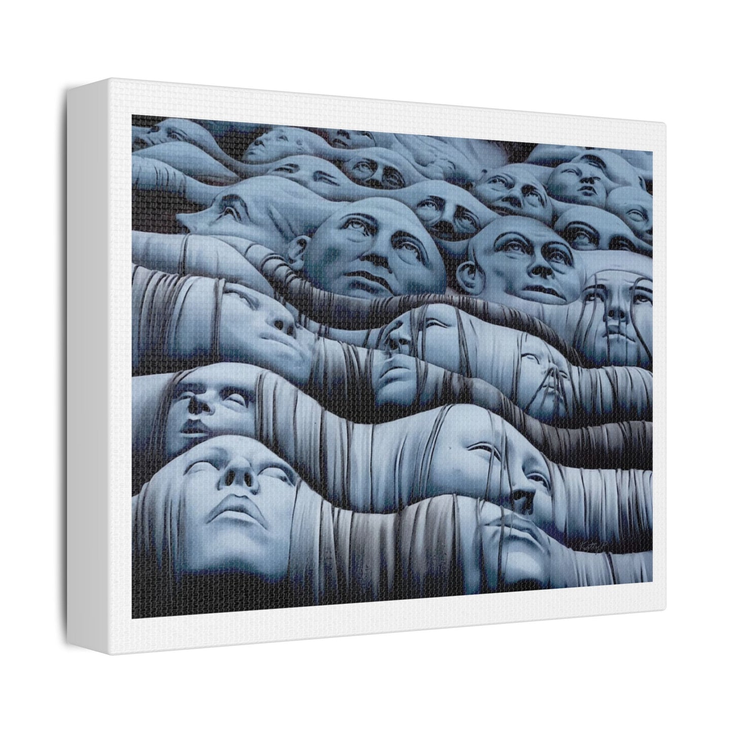 Bodies Identity Transformation, Abstract Art 'Designed by AI' Print on Canvas