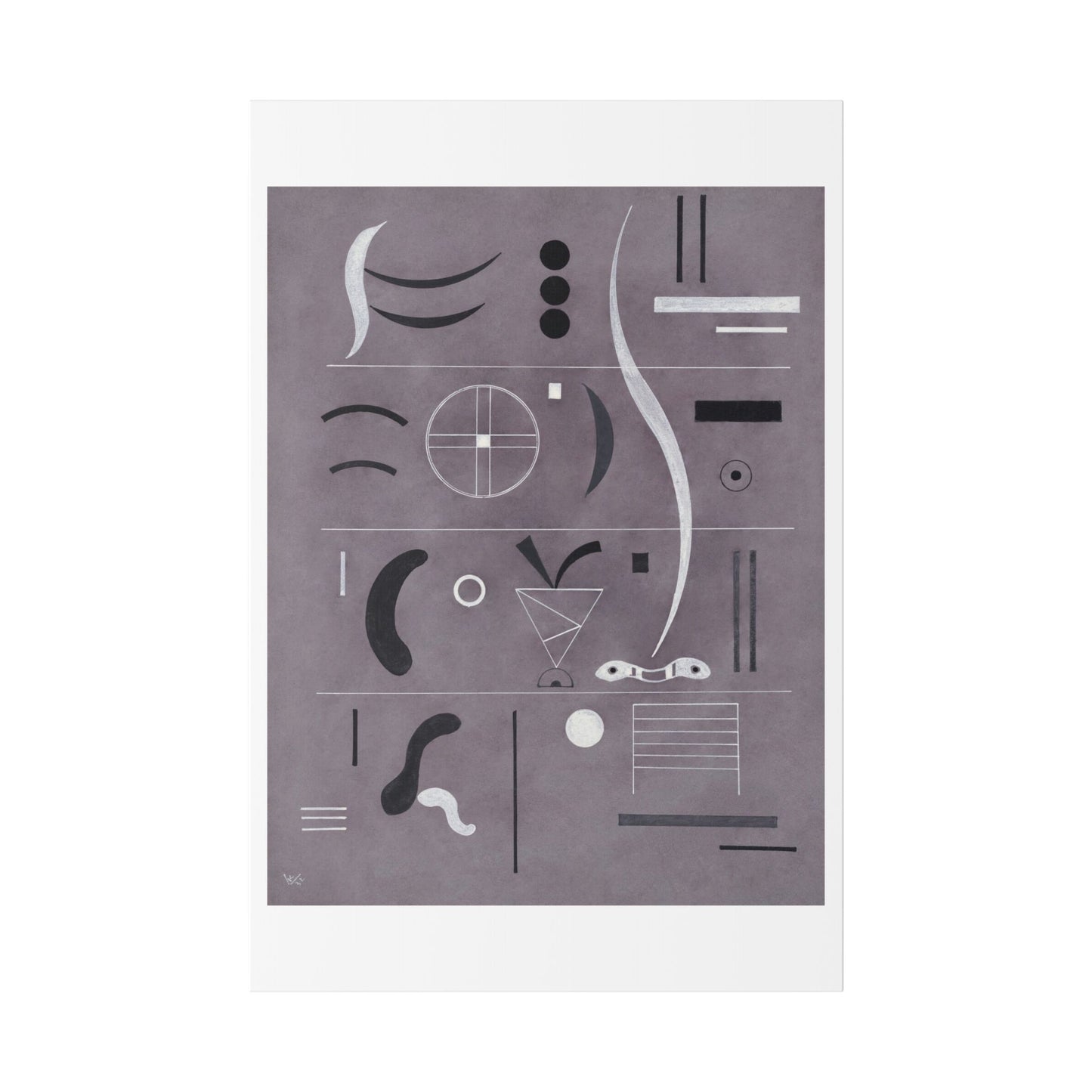 Four Parts (1932) by Wassily Kandinsky, from the Original, Canvas Art Print