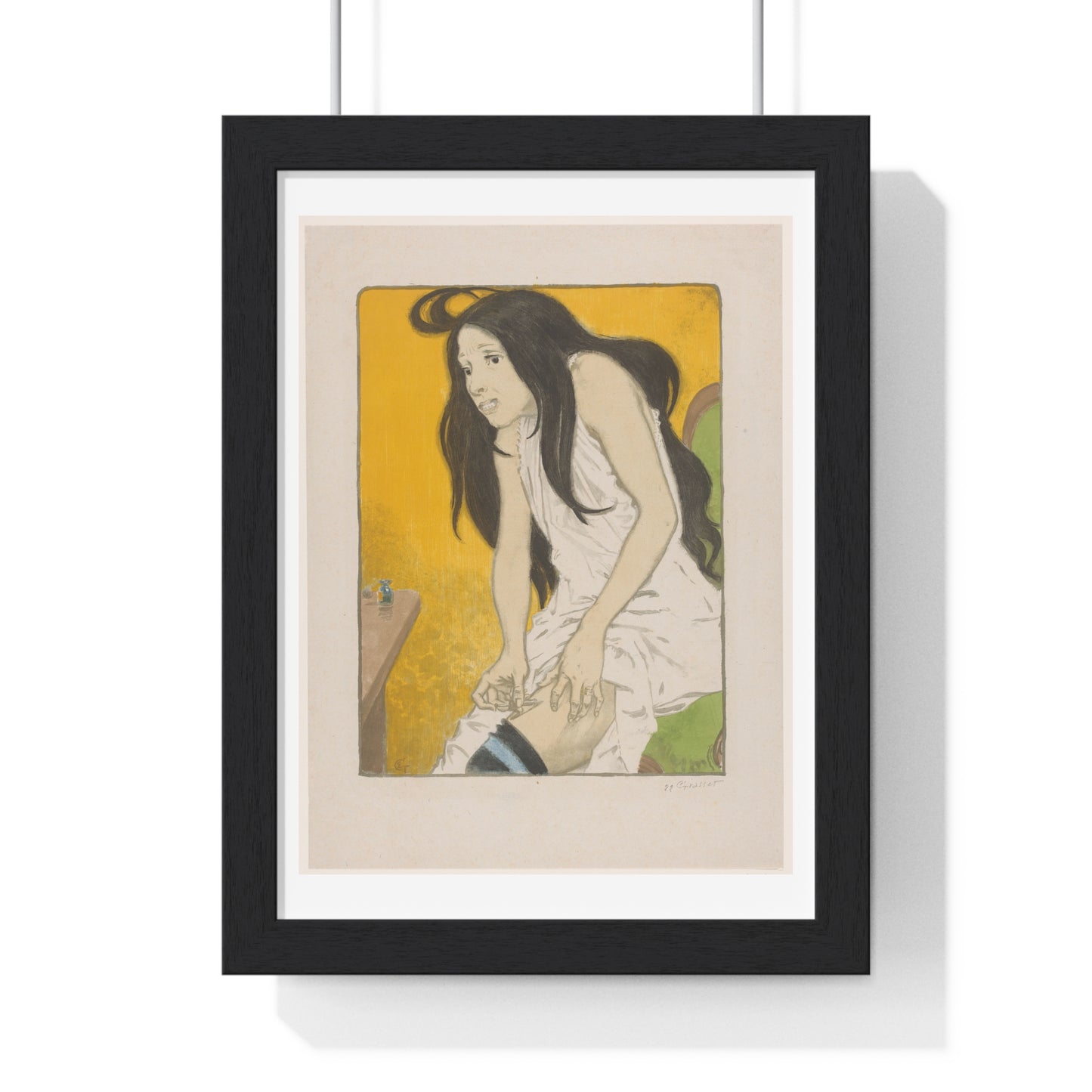 Morfineverslaafde Vrouw (1897) by Eugène Grasset, from the Original, Framed Art Print