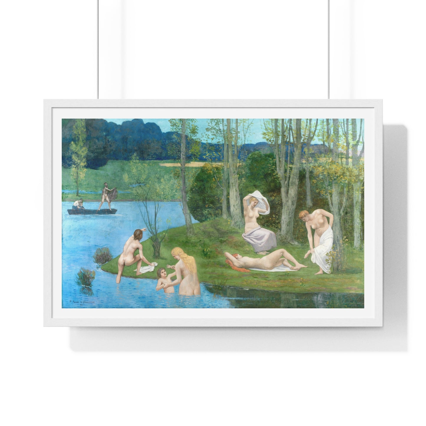 Summer (1891) by Pierre Puvis de Chavannes, from the Original, Framed Art Print